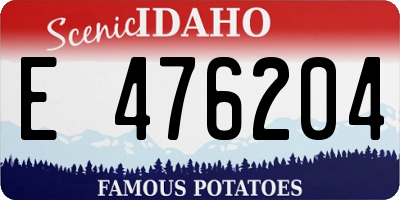 ID license plate E476204