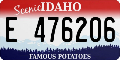 ID license plate E476206