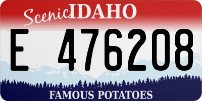 ID license plate E476208