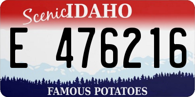 ID license plate E476216