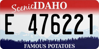 ID license plate E476221