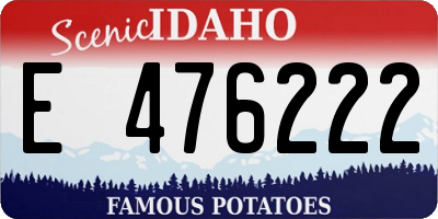 ID license plate E476222