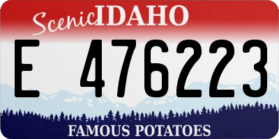 ID license plate E476223