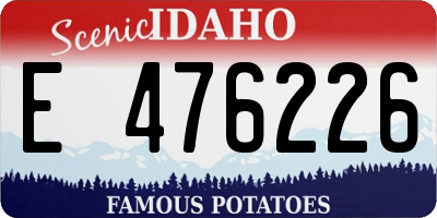 ID license plate E476226