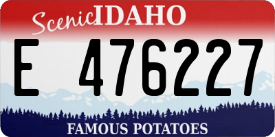 ID license plate E476227