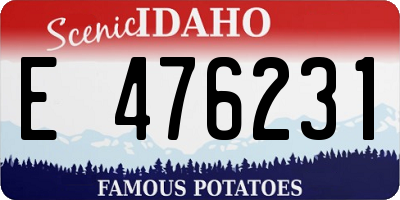 ID license plate E476231