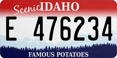 ID license plate E476234