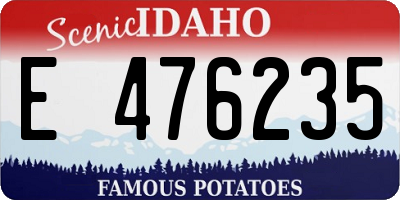 ID license plate E476235
