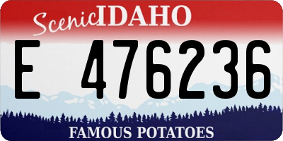 ID license plate E476236