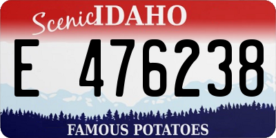 ID license plate E476238