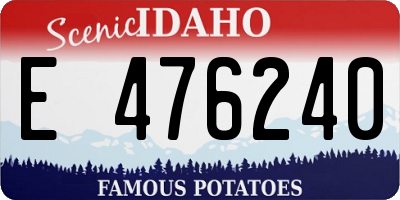ID license plate E476240