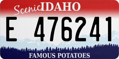 ID license plate E476241