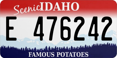 ID license plate E476242