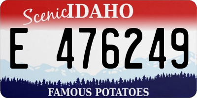 ID license plate E476249