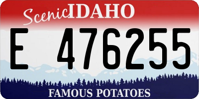 ID license plate E476255