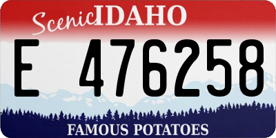 ID license plate E476258