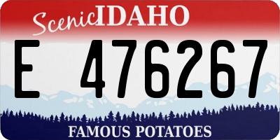 ID license plate E476267