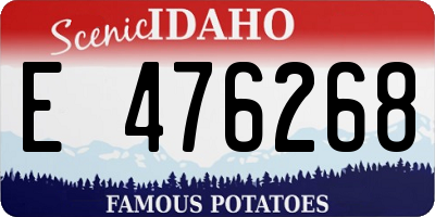 ID license plate E476268
