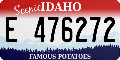 ID license plate E476272