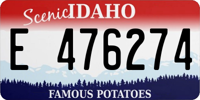 ID license plate E476274