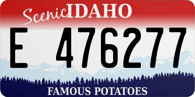 ID license plate E476277
