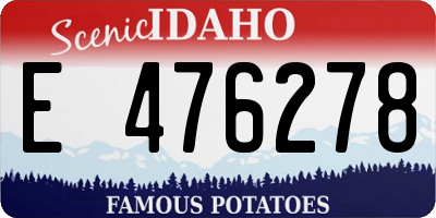 ID license plate E476278