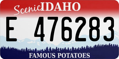 ID license plate E476283