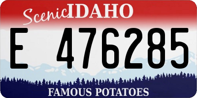 ID license plate E476285