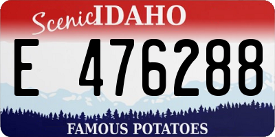 ID license plate E476288