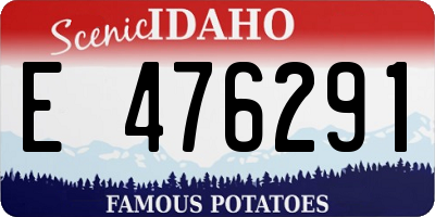 ID license plate E476291