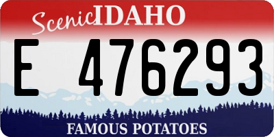 ID license plate E476293