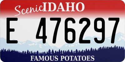 ID license plate E476297