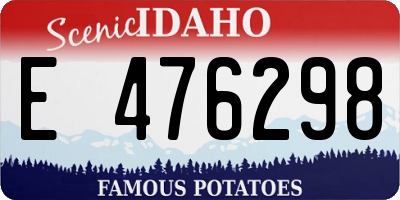 ID license plate E476298