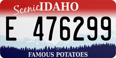 ID license plate E476299