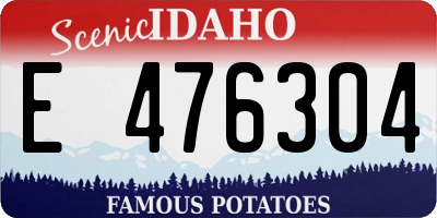 ID license plate E476304