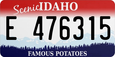 ID license plate E476315