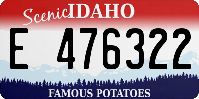 ID license plate E476322