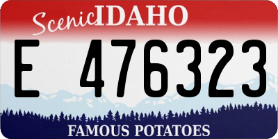 ID license plate E476323
