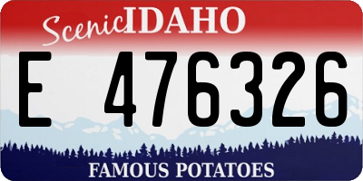 ID license plate E476326