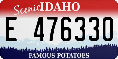 ID license plate E476330