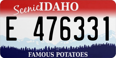 ID license plate E476331