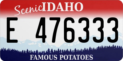 ID license plate E476333