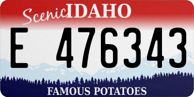 ID license plate E476343