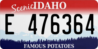 ID license plate E476364