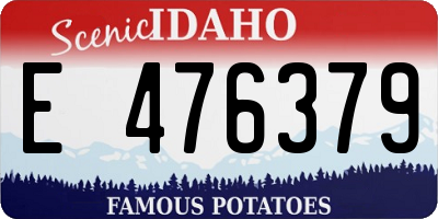 ID license plate E476379