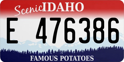 ID license plate E476386