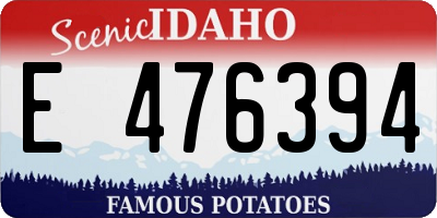 ID license plate E476394