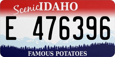 ID license plate E476396