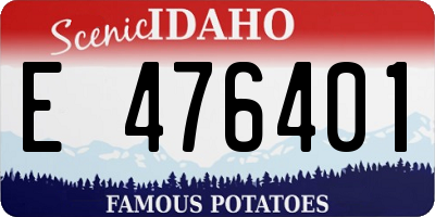 ID license plate E476401