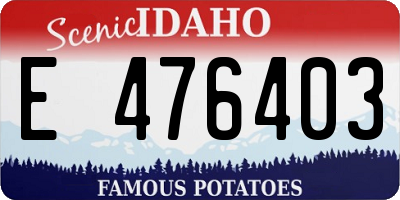 ID license plate E476403